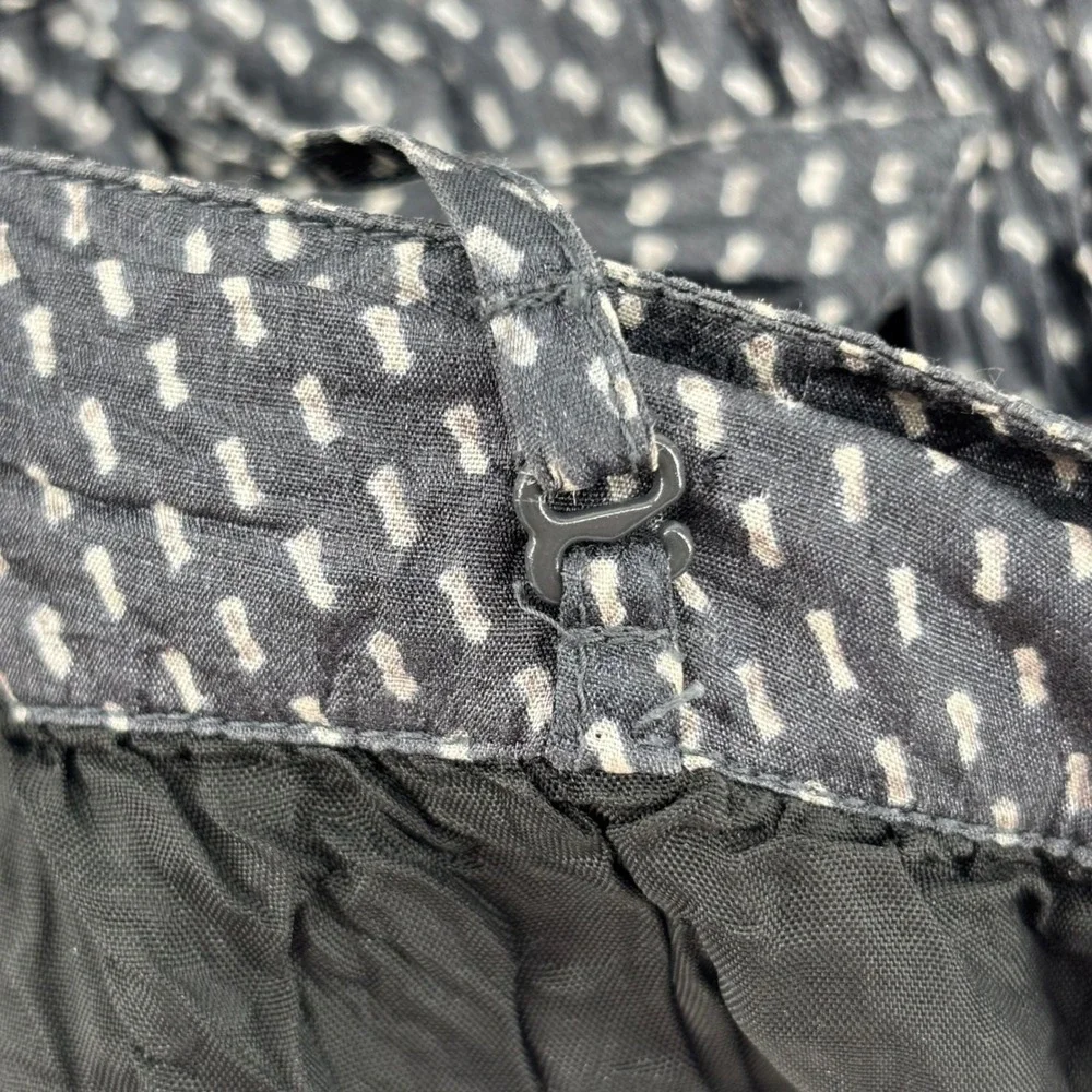 Gap Navy Blue Polka Dot Crinkle Silk Halter Handkerchief Hem Midi Dress Size 6 - Picture 11 of 15